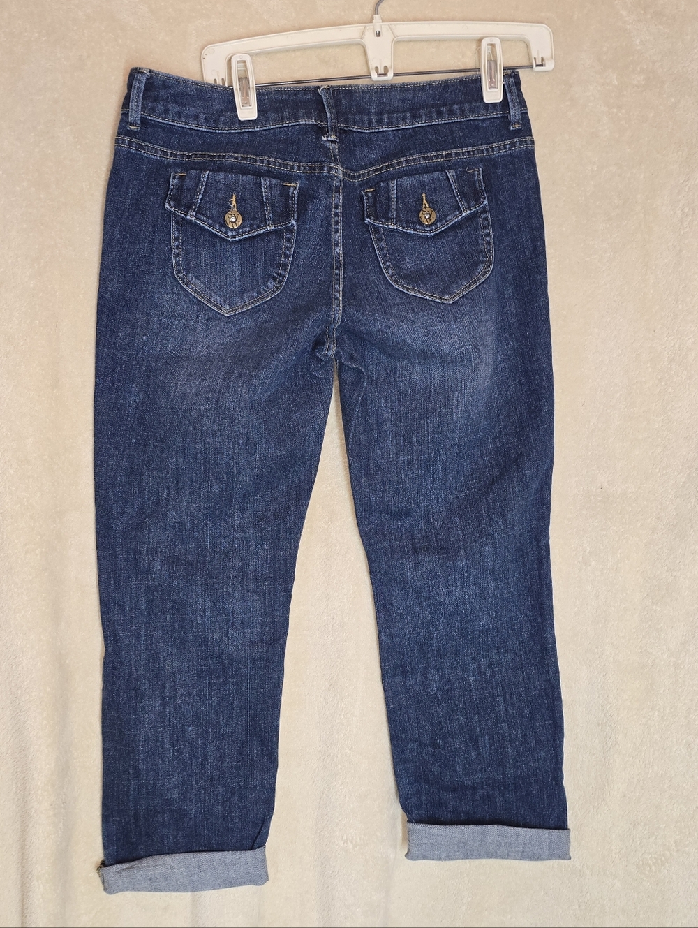 Simply Vera Vera Wang Straight Jeans Blue Size 6 Cuffed - Picture 9 of 10